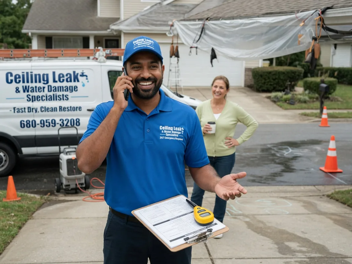 Ceiling Leak Cleanup Gans, OK FAQs